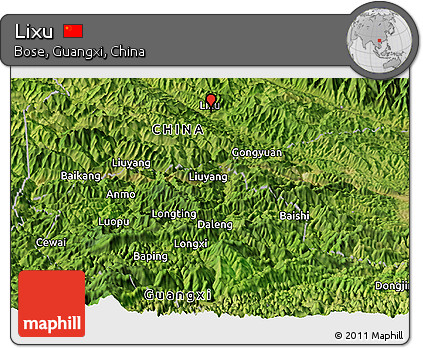 Satellite Panoramic Map of Lixu