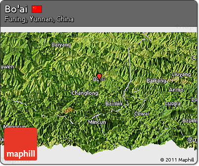 Satellite Panoramic Map of Bo'ai