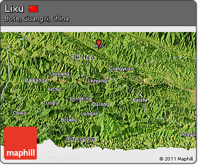 Satellite Panoramic Map of Lixu