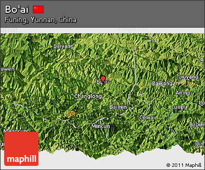 Satellite Panoramic Map of Bo'ai