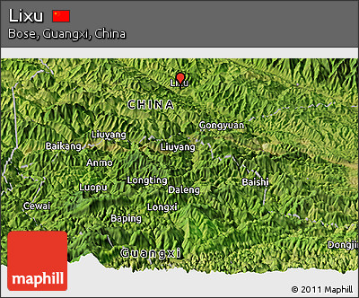 Satellite Panoramic Map of Lixu