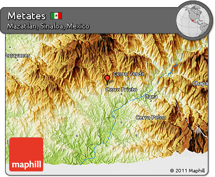 Physical 3D Map of Metates