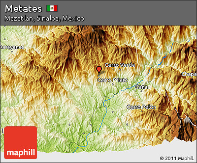 Physical 3D Map of Metates
