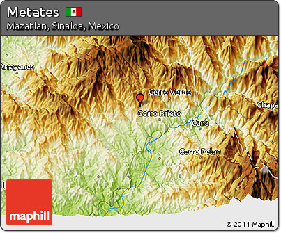 Physical 3D Map of Metates