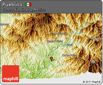 Physical 3D Map of Pueblito