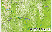 Physical Map of the area around 23° 53' 5" N, 108° 52' 30" E