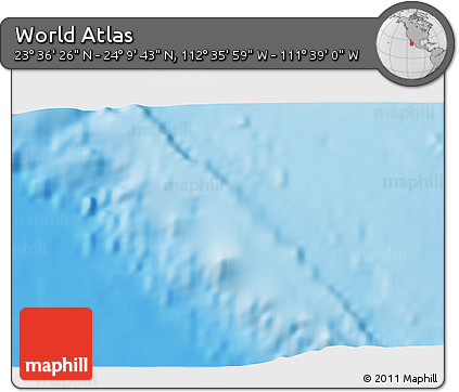 Physical 3D Map of the Area around 23° 53' 5" N, 112° 7' 30" W