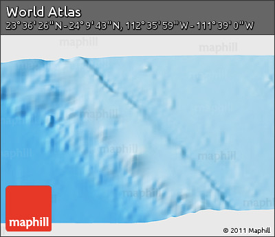 Physical 3D Map of the Area around 23° 53' 5" N, 112° 7' 30" W
