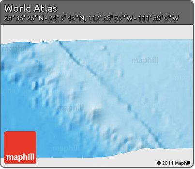 Physical 3D Map of the Area around 23° 53' 5" N, 112° 7' 30" W