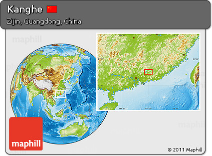 Physical Location Map of Kanghe
