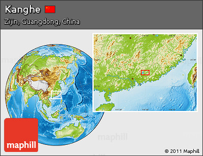 Physical Location Map of Kanghe