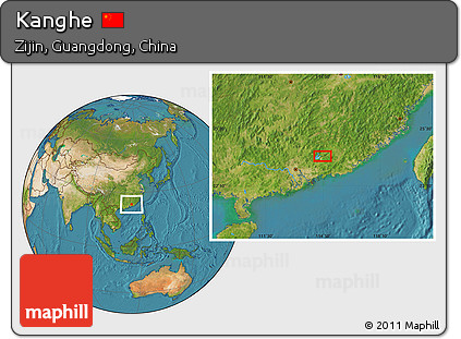 Satellite Location Map of Kanghe