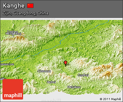 Physical Panoramic Map of Kanghe