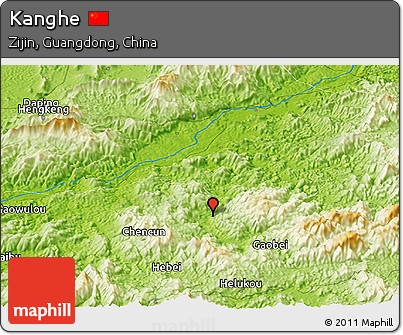 Physical Panoramic Map of Kanghe