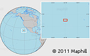 Gray Location Map of the area around 23° 53' 5" N, 121° 28' 29" W