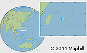 Savanna Style Location Map of the area around 23° 53' 5" N, 125° 1' 30" E