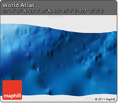 Physical 3D Map of the Area around 23° 53' 5" N, 126° 43' 29" E