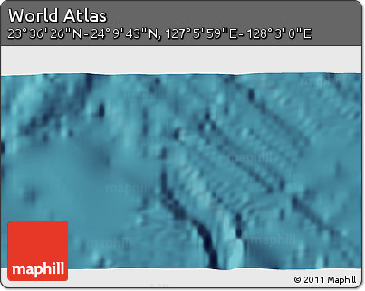 Satellite 3D Map of the Area around 23° 53' 5" N, 127° 34' 30" E
