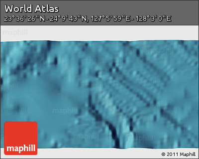 Satellite 3D Map of the Area around 23° 53' 5" N, 127° 34' 30" E
