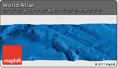 Physical Panoramic Map of the Area around 23° 53' 5" N, 127° 34' 30" E