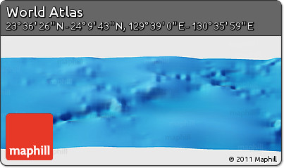 Physical Panoramic Map of the Area around 23° 53' 5" N, 130° 7' 30" E