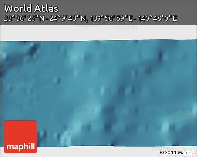 Satellite 3D Map of the Area around 23° 53' 5" N, 140° 19' 29" E