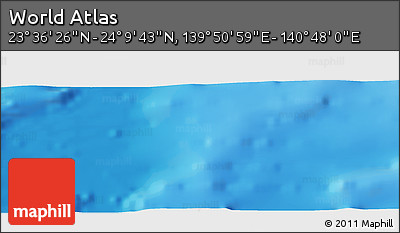 Physical Panoramic Map of the Area around 23° 53' 5" N, 140° 19' 29" E