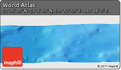 Physical Panoramic Map of the Area around 23° 53' 5" N, 140° 19' 29" E