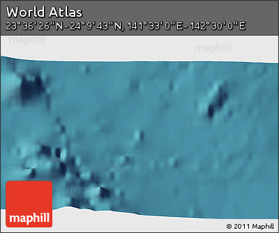 Satellite 3D Map of the Area around 23° 53' 5" N, 142° 1' 30" E