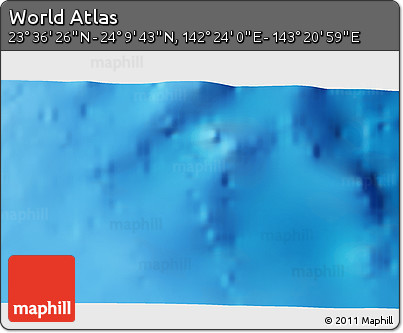 Physical 3D Map of the Area around 23° 53' 5" N, 142° 52' 30" E
