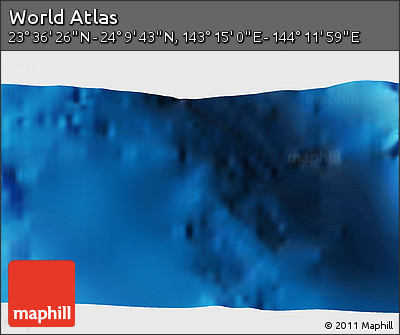 Physical 3D Map of the Area around 23° 53' 5" N, 143° 43' 29" E
