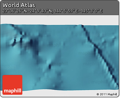 Satellite 3D Map of the Area around 23° 53' 5" N, 144° 34' 29" E