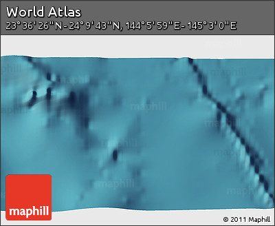 Satellite 3D Map of the Area around 23° 53' 5" N, 144° 34' 29" E