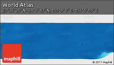 Physical Panoramic Map of the Area around 23° 53' 5" N, 155° 37' 30" E