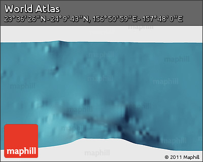 Satellite 3D Map of the Area around 23° 53' 5" N, 157° 19' 29" E