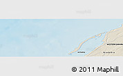 Shaded Relief Panoramic Map of the area around 23° 53' 5" N, 16° 4' 29" W