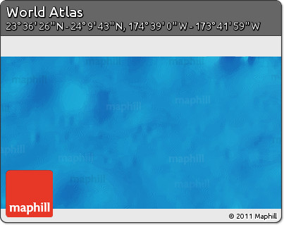 Physical 3D Map of the Area around 23° 53' 5" N, 174° 10' 30" W