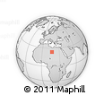 Outline Map of the Area around 23° 53' 5" N, 17° 4' 30" E, rectangular outline