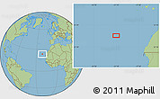 Savanna Style Location Map of the area around 23° 53' 5" N, 21° 10' 29" W