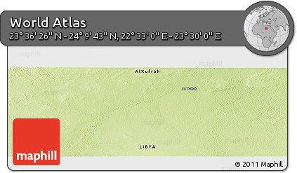 Physical Panoramic Map of the Area around 23° 53' 5" N, 23° 1' 29" E
