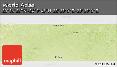 Physical Panoramic Map of the Area around 23° 53' 5" N, 23° 1' 29" E