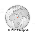 Outline Map of the Area around 23° 53' 5" N, 28° 58' 30" E, rectangular outline