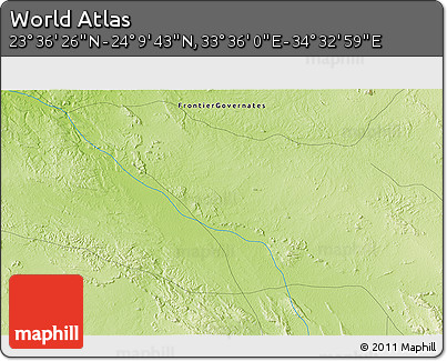 Physical 3D Map of the Area around 23° 53' 5" N, 34° 4' 30" E