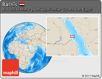 Shaded Relief Location Map of Barnīs