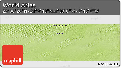 Physical Panoramic Map of the Area around 23° 53' 5" N, 4° 10' 30" W