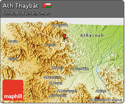 Physical 3D Map of Ath Thaybāt