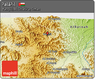 Physical 3D Map of Ḩalāḩil