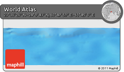 Physical Panoramic Map of the Area around 23° 53' 5" N, 61° 16' 29" E