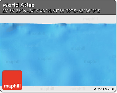 Physical 3D Map of the Area around 23° 53' 5" N, 62° 7' 30" E