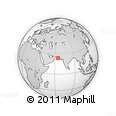 Outline Map of the Area around 23° 53' 5" N, 64° 40' 30" E, rectangular outline